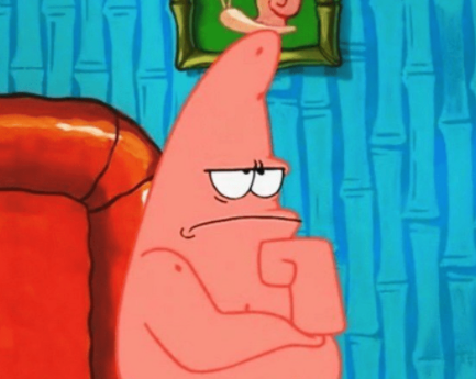 thinking patrick Blank Meme Template