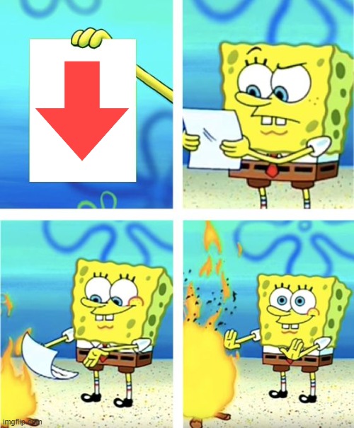Really | image tagged in spongebob burning paper | made w/ Imgflip meme maker