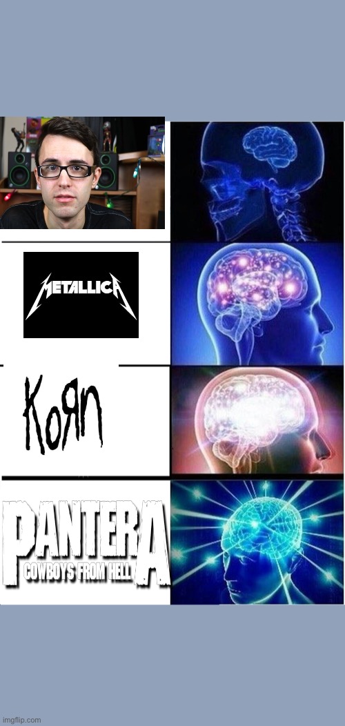 Metal | image tagged in memes,expanding brain | made w/ Imgflip meme maker