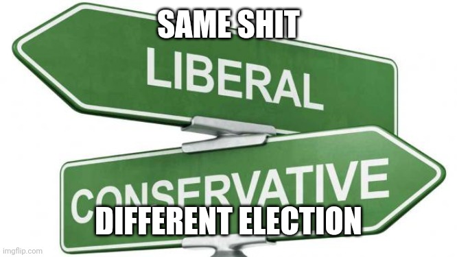 politics | SAME SHIT; DIFFERENT ELECTION | image tagged in politics | made w/ Imgflip meme maker