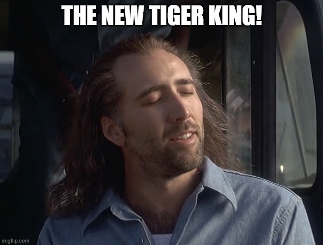 Con-Air Cameron Poe | THE NEW TIGER KING! | image tagged in con-air cameron poe | made w/ Imgflip meme maker