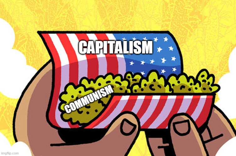 CAPITALISM; COMMUNISM | image tagged in capitalism,communism | made w/ Imgflip meme maker
