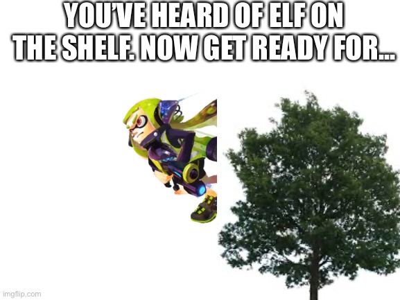 Isn’t it obvious? | YOU’VE HEARD OF ELF ON THE SHELF. NOW GET READY FOR... | image tagged in splatoon,elf on the shelf | made w/ Imgflip meme maker