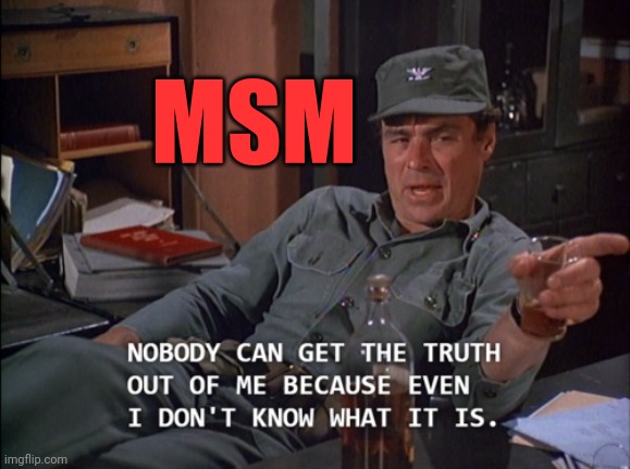 MSM Lie Because... | MSM | image tagged in msm lies,msm,political meme,sounds like communist propaganda,mash | made w/ Imgflip meme maker