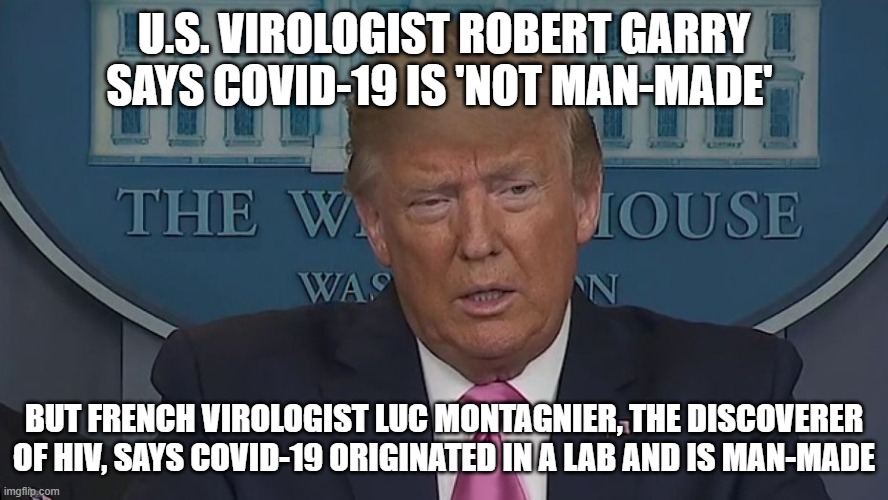 Robert Garry says COVID-19 is 'not man-made'. But French Virologist Luc Montagnier, the discoverer of HIV, says COVID-19 origina | U.S. VIROLOGIST ROBERT GARRY SAYS COVID-19 IS 'NOT MAN-MADE'; BUT FRENCH VIROLOGIST LUC MONTAGNIER, THE DISCOVERER OF HIV, SAYS COVID-19 ORIGINATED IN A LAB AND IS MAN-MADE | image tagged in if only you knew how bad things really are | made w/ Imgflip meme maker