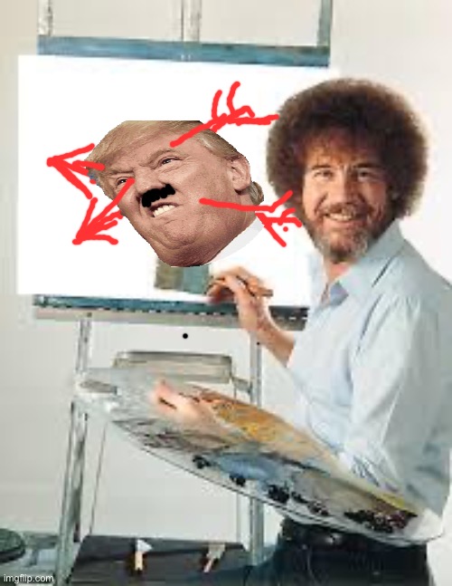 Painting Joy | image tagged in painting joy,trump,donald trump | made w/ Imgflip meme maker