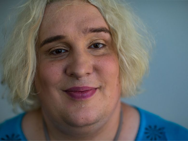 High Quality Ugly man woman wig transgender Blank Meme Template
