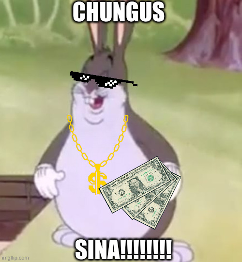 Big Chungus | CHUNGUS; SINA!!!!!!!! | image tagged in big chungus | made w/ Imgflip meme maker