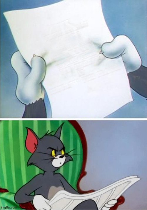 High Quality Tom reading Blank Meme Template