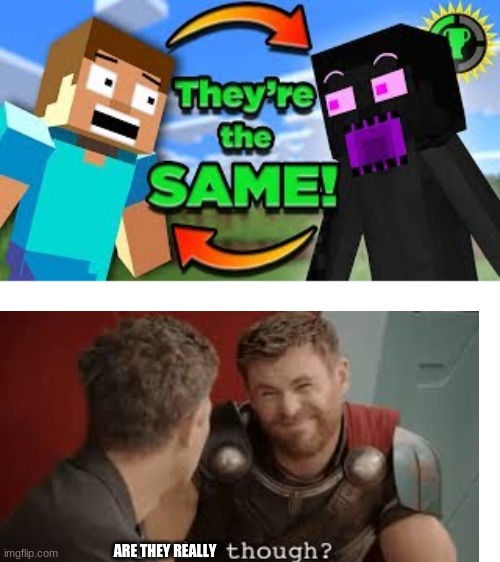 Nonono | ARE THEY REALLY | image tagged in marvel,minecraft | made w/ Imgflip meme maker