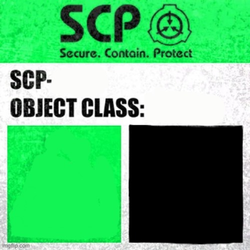 SCP Label Template: Safe Imgflip