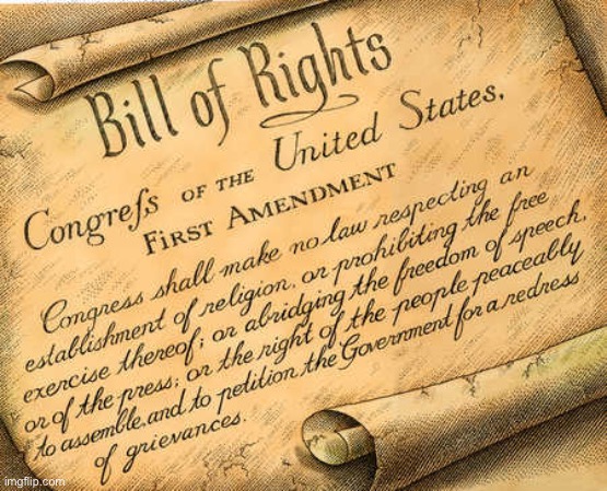First Amendment | image tagged in first amendment | made w/ Imgflip meme maker