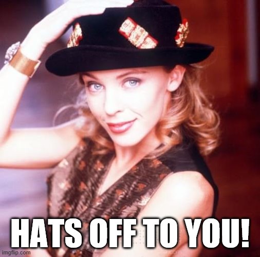 When they spread positivity. | HATS OFF TO YOU! | image tagged in kylie hat,positivity,imgflip community,imgflip unite,imgflippers,positive thinking | made w/ Imgflip meme maker