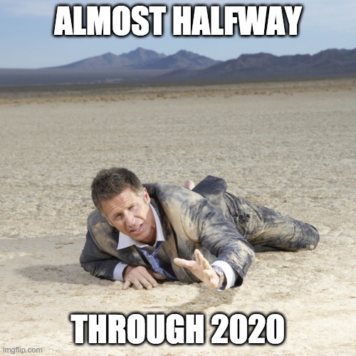 Desert Crawler | ALMOST HALFWAY; THROUGH 2020 | image tagged in desert crawler,2020 | made w/ Imgflip meme maker