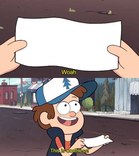 Worthless Paper Blank Meme Template
