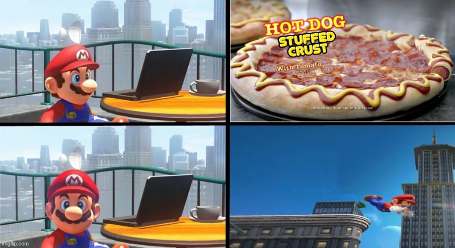 Mamma Mia! | image tagged in mario bails,pizza time stops,mario | made w/ Imgflip meme maker