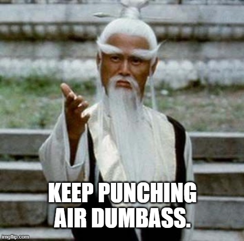 Kung fu master | KEEP PUNCHING AIR DUMBASS. | image tagged in kung fu master | made w/ Imgflip meme maker