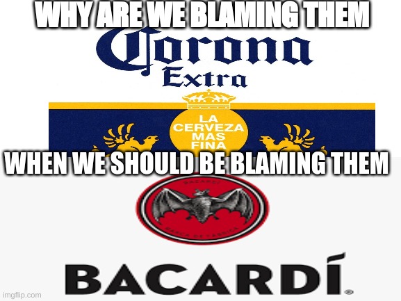 listen here.... | WHY ARE WE BLAMING THEM; WHEN WE SHOULD BE BLAMING THEM | image tagged in blank | made w/ Imgflip meme maker