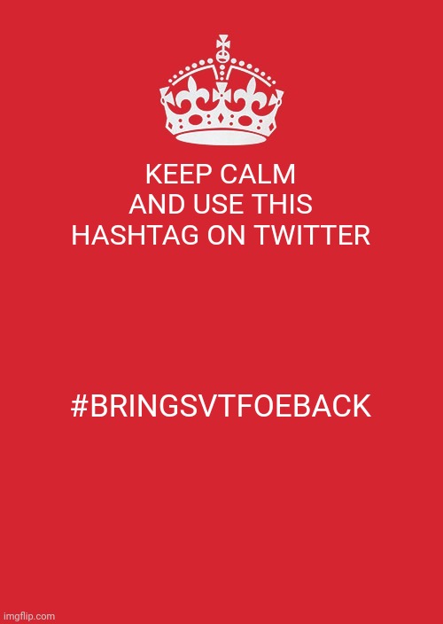 Guys please use #BRINGsvtfoeBACK on twitter so we can get season 5 | KEEP CALM AND USE THIS HASHTAG ON TWITTER; #BRINGSVTFOEBACK | image tagged in memes,keep calm and carry on red | made w/ Imgflip meme maker