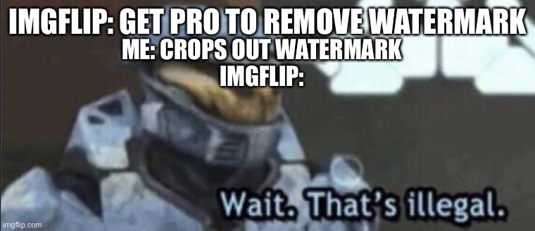 Ez | IMGFLIP: GET PRO TO REMOVE WATERMARK; ME: CROPS OUT WATERMARK
IMGFLIP: | image tagged in stupid,oof size large | made w/ Imgflip meme maker
