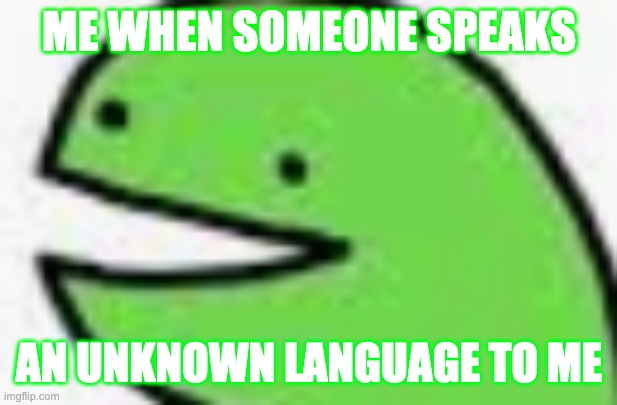 dinosaur unknown | ME WHEN SOMEONE SPEAKS; AN UNKNOWN LANGUAGE TO ME | image tagged in language | made w/ Imgflip meme maker