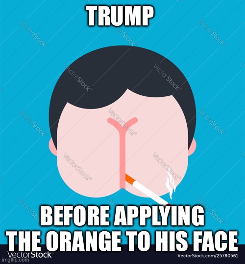 TRUMP BEFORE APPLYING THE ORANGE TO HIS FACE | made w/ Imgflip meme maker