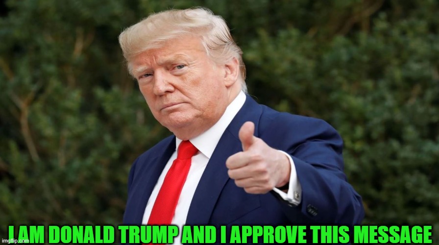 i like your style | I AM DONALD TRUMP AND I APPROVE THIS MESSAGE | image tagged in i like your style | made w/ Imgflip meme maker