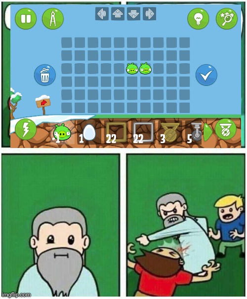 Bad | image tagged in violence is never the answer,bad piggies | made w/ Imgflip meme maker
