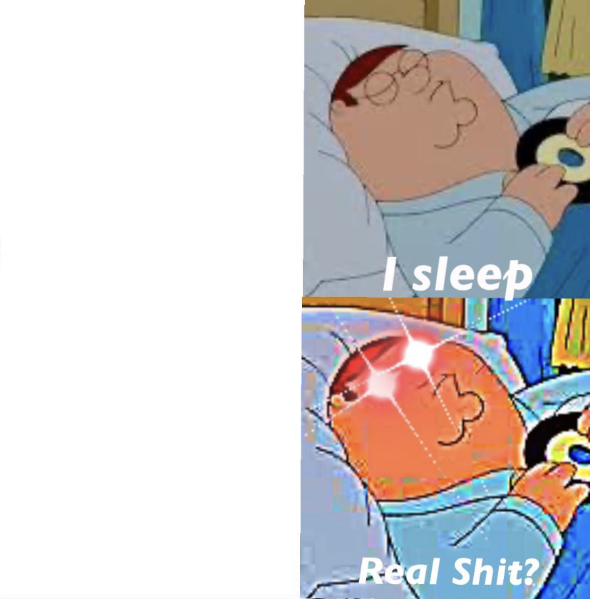 High Quality Peter Griffin sleep template Blank Meme Template