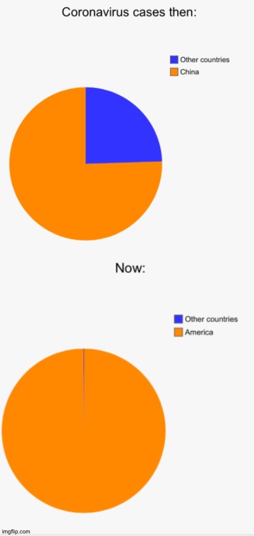 Coronavirus cases | image tagged in pie charts | made w/ Imgflip meme maker