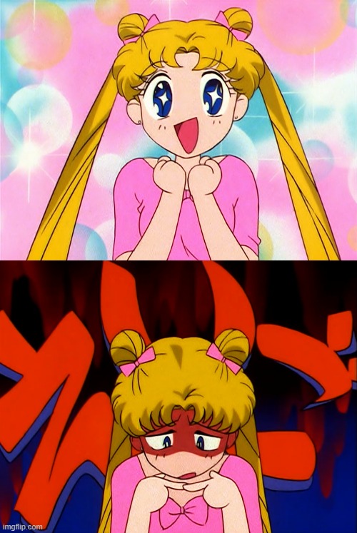 Usagi Excited but on the downside Blank Meme Template