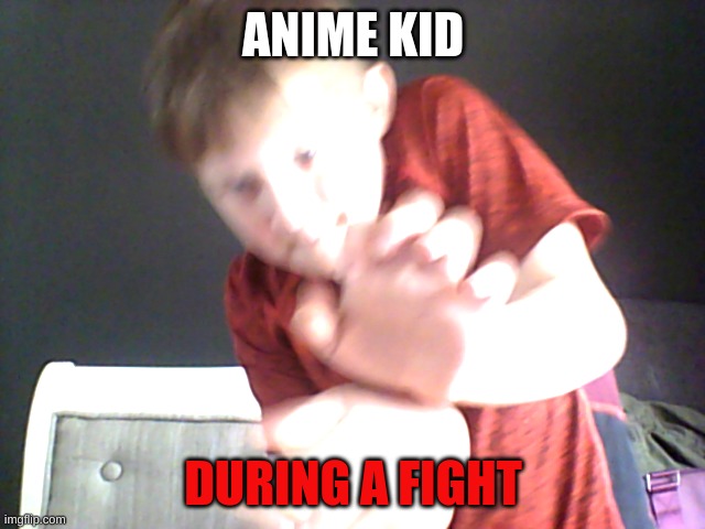 ANIME KID AT FIGHT | ANIME KID; DURING A FIGHT | image tagged in funny memes | made w/ Imgflip meme maker