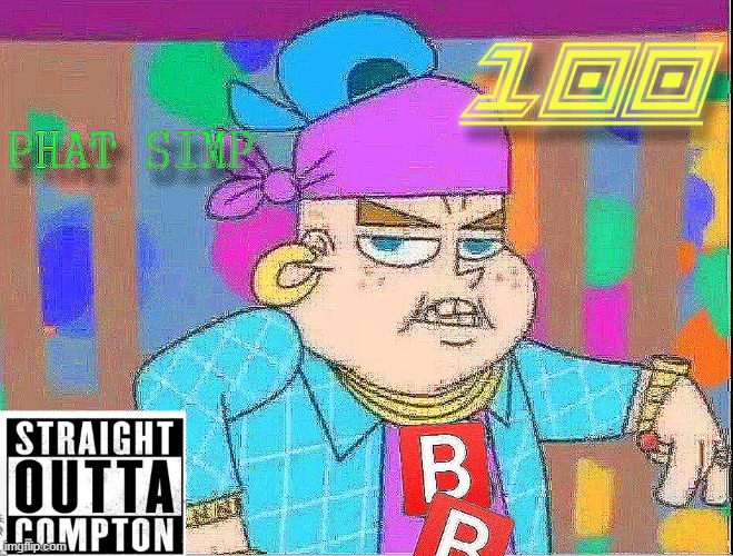 Phat Simp | image tagged in johnny test,deep fried,deep fried hell,rapper,simp | made w/ Imgflip meme maker