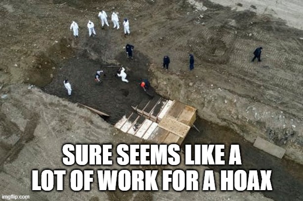 SURE SEEMS LIKE A LOT OF WORK FOR A HOAX | made w/ Imgflip meme maker