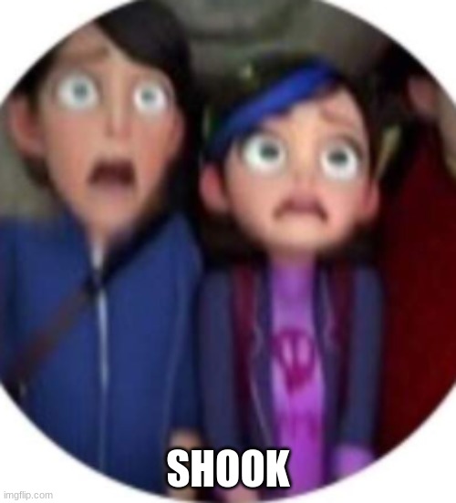 Shook Jim & Claire | SHOOK | image tagged in shook,jim,jimbo,claire,memes,troll | made w/ Imgflip meme maker