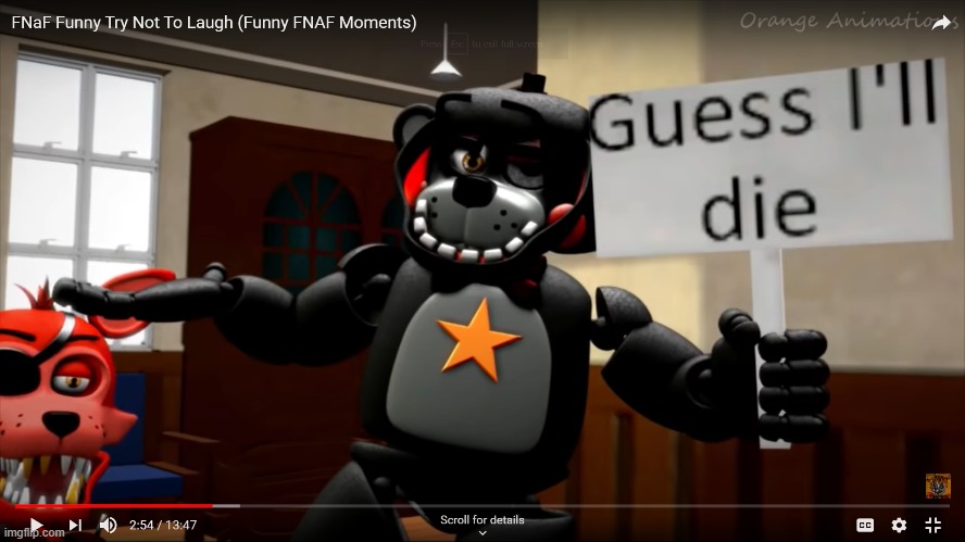 guess ill die | image tagged in guess i'll die,fnaf6 | made w/ Imgflip meme maker