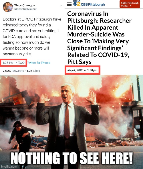 NOTHING TO SEE HERE! | image tagged in nothing to see here,coronavirus,cure | made w/ Imgflip meme maker