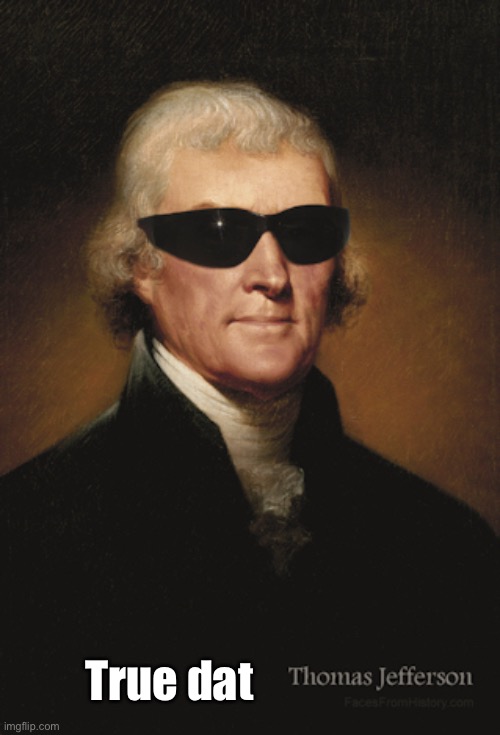 Thomas Jefferson  | True dat | image tagged in thomas jefferson | made w/ Imgflip meme maker