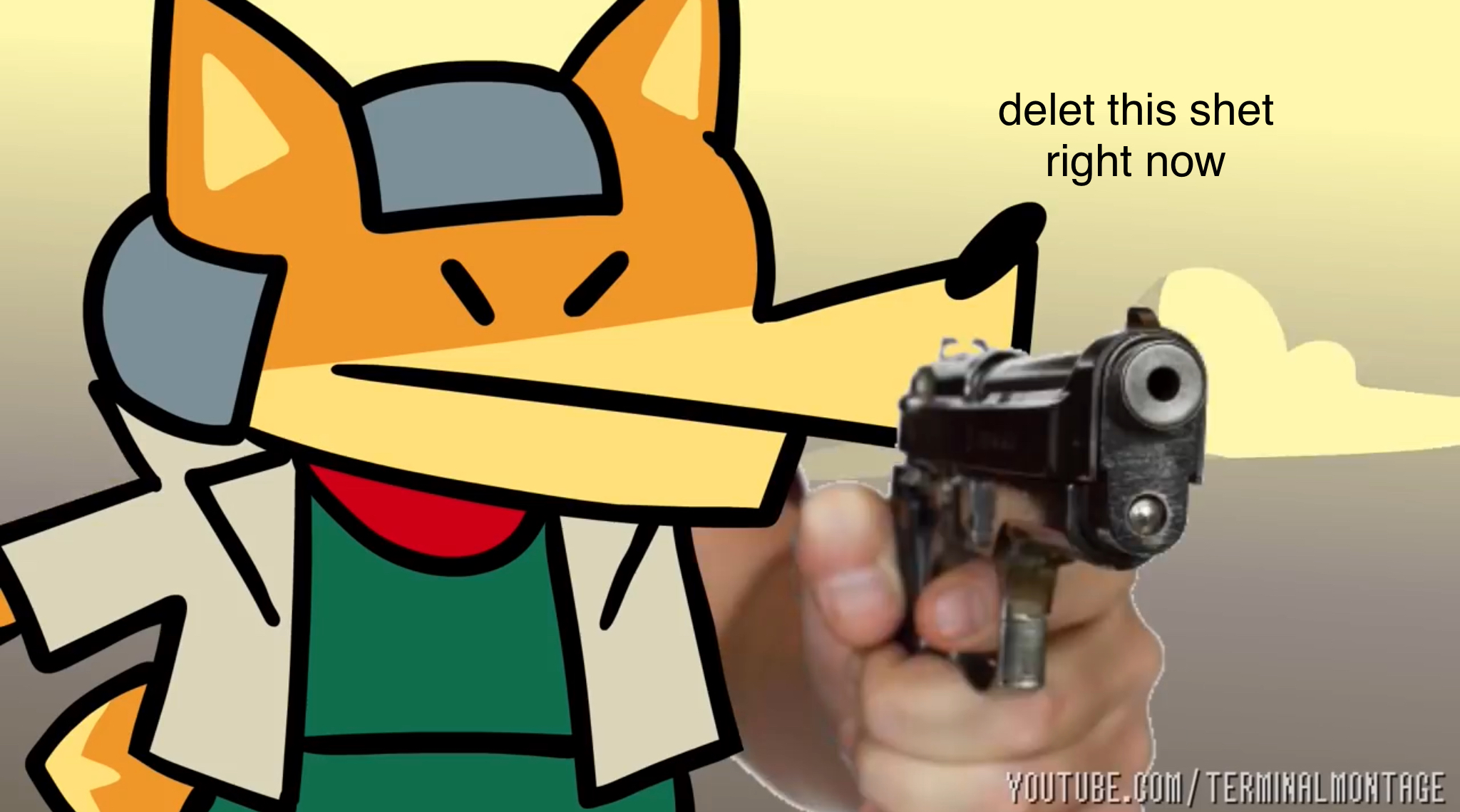 High Quality fox delet this Blank Meme Template