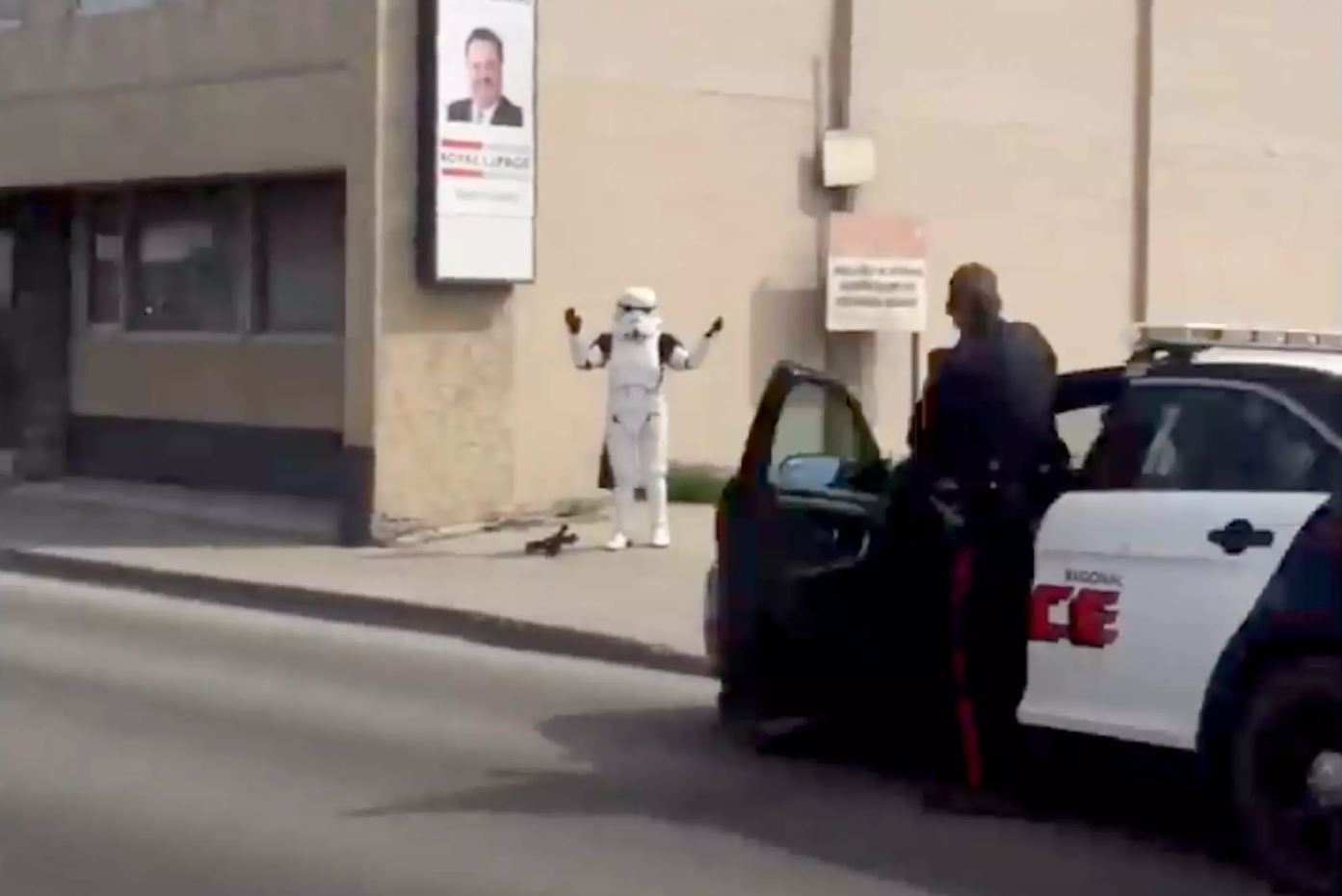 High Quality Canadian police arrest stormtrooper Blank Meme Template