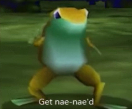 High Quality Get nae nae’d frog Blank Meme Template