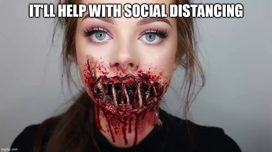Social Distancing | IT'LL HELP WITH SOCIAL DISTANCING | image tagged in socialdistancing | made w/ Imgflip meme maker