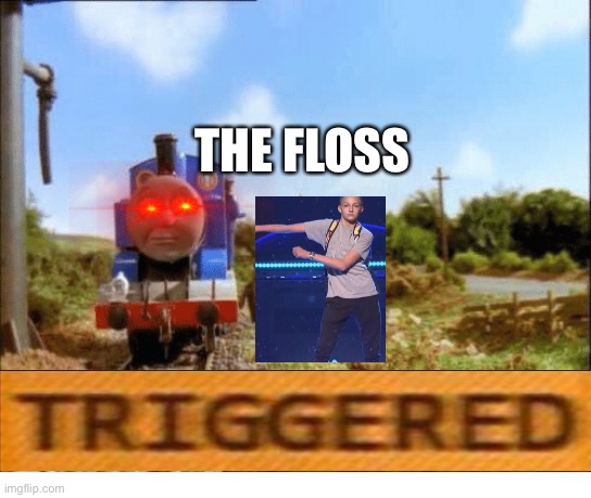 Thomas sees something so ugly he get triggered | THE FLOSS | image tagged in thomas had never seen such a mess | made w/ Imgflip meme maker