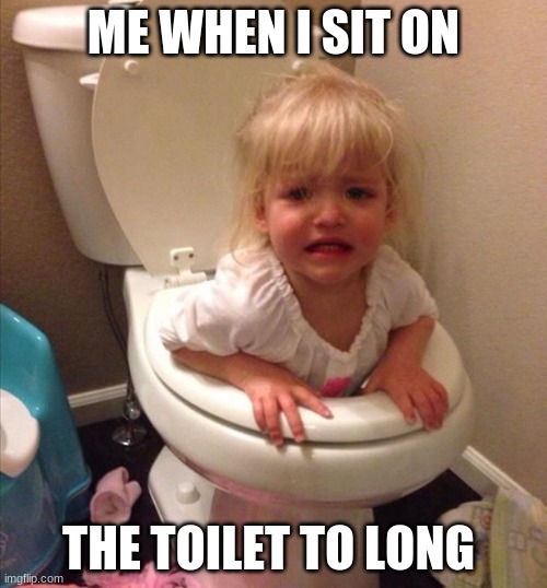 hi | ME WHEN I SIT ON; THE TOILET TO LONG | image tagged in boom | made w/ Imgflip meme maker