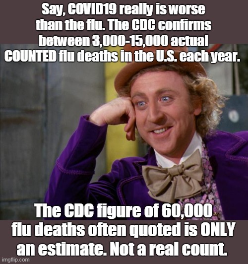 Trump trying to convince you COVID is like the flu | Say, COVID19 really is worse than the flu. The CDC confirms between 3,000-15,000 actual COUNTED flu deaths in the U.S. each year. The CDC figure of 60,000 flu deaths often quoted is ONLY an estimate. Not a real count. | image tagged in gambling with your life,lying to his base,covid not a hoax,not safe yet,trump values money more than lives,sucking america dry | made w/ Imgflip meme maker