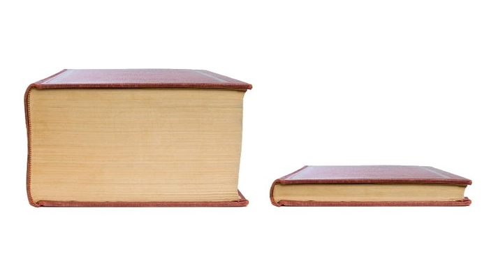 Tiny book vs Big book Blank Meme Template
