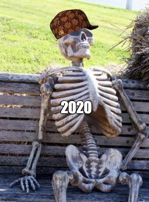 2020 | image tagged in memes,waiting skeleton | made w/ Imgflip meme maker