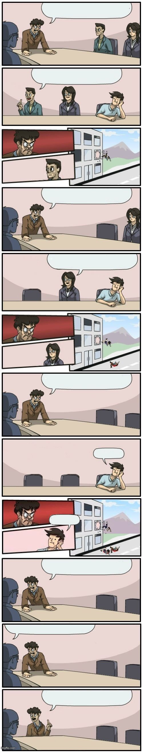 High Quality boardroom back and forth Blank Meme Template