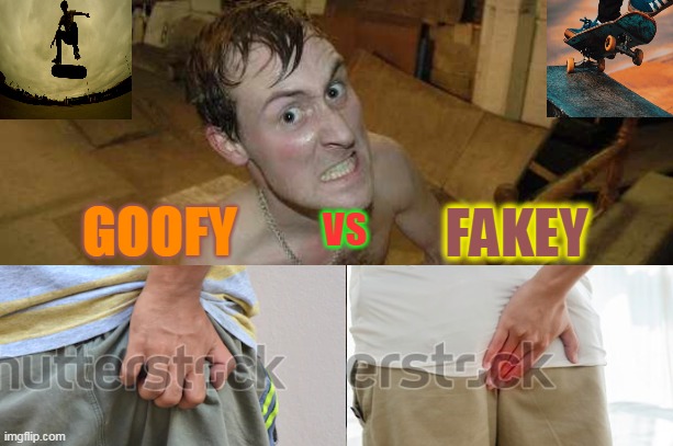 Truth Hurts | FAKEY; GOOFY; VS | image tagged in skatepark rage | made w/ Imgflip meme maker