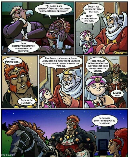 Ha ha! So true. | image tagged in loz funny,ganondorf,gerudo,10 year old,a random other tag | made w/ Imgflip meme maker